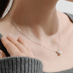 Minimal Percentage Pendant Necklace in Sterling Silver