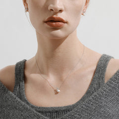 Minimal Percentage Pendant Necklace in Sterling Silver