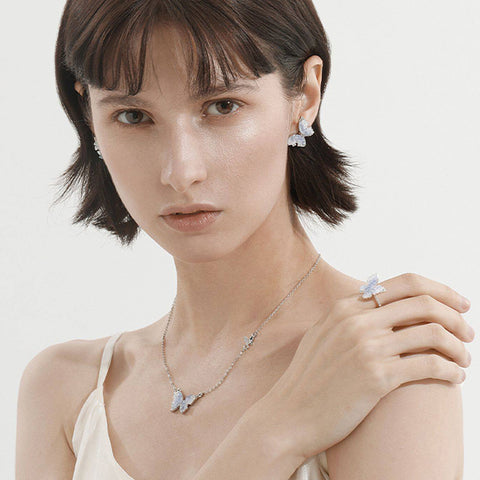 Glacier Butterfly Adjustable Ring