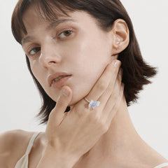 Glacier Butterfly Adjustable Ring