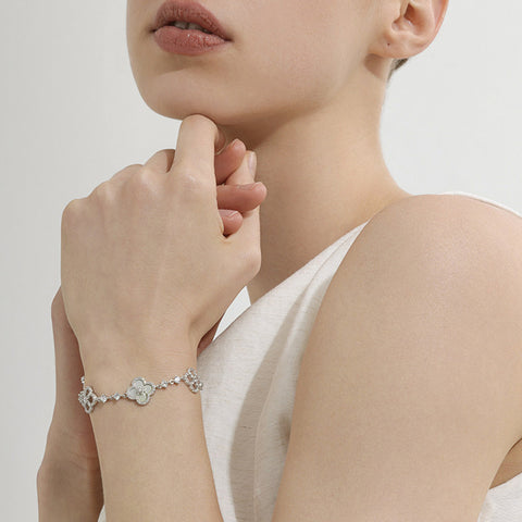 Starlight White Clover Bracelet