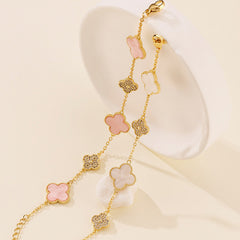 Blush Pink Clover Bracelet