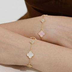 Blush Pink Clover Bracelet