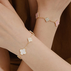 Blush Pink Clover Bracelet
