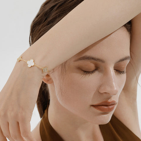 Blush Pink Clover Bracelet