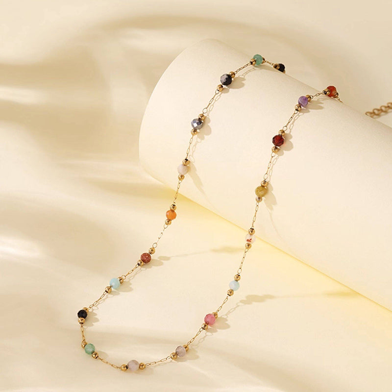 Midsummer Night Colorful Stone Necklace