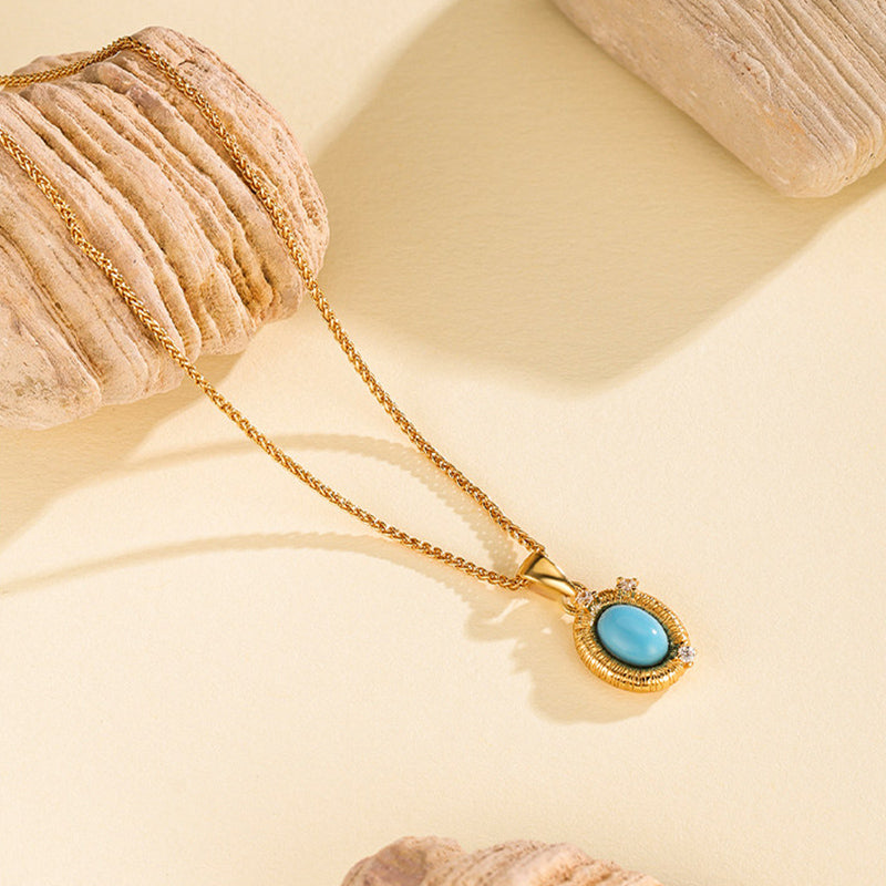 Blue Valley Stone Pendant Necklace