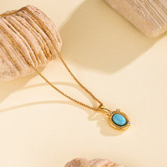 Blue Valley Stone Pendant Necklace
