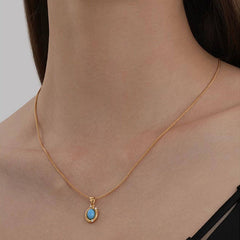 Blue Valley Stone Pendant Necklace